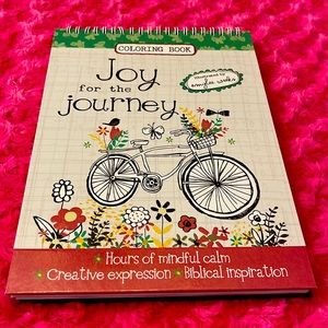 Beautiful NEW Hardbound Spiral Gift Quality Coloring Book “Joy for the Journey”